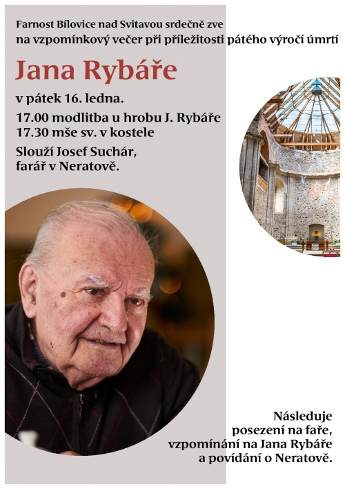 P. Jan Rybář - výročí