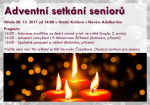 Přijďte na adventní setkání seniorů v Hradci Králové