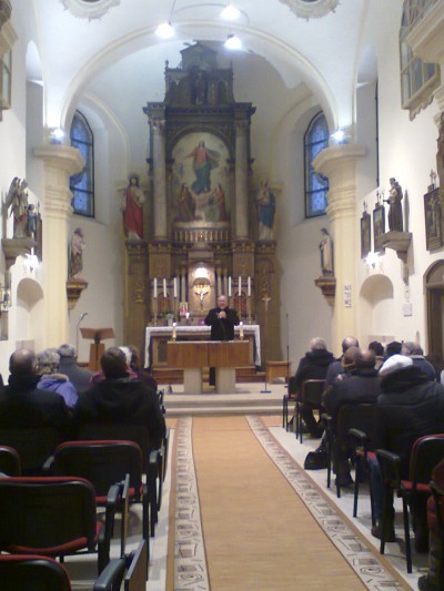 Pohled do farního kostela sv. Filoménky Českomoravská Fatima Koclířov a Národní eucharistický kongres
