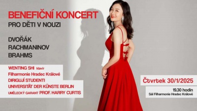 Pozvánka na benefiční koncert v hradecké filharmonii, který podpoří děti v nouzi