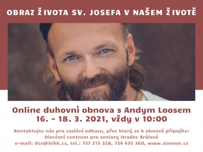 Obraz života svatého Josefa v našem životě - online duchovní obnova s Andym Loosem