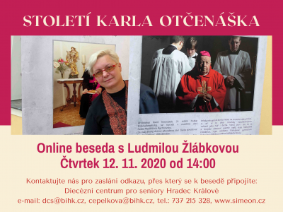 Online beseda s Ludmilou Žlábkovou: Století Karla Otčenáška