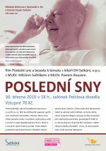 Pozvání na promítání filmu Poslední sny a besedu s lékaři Domácího hospice Setkání